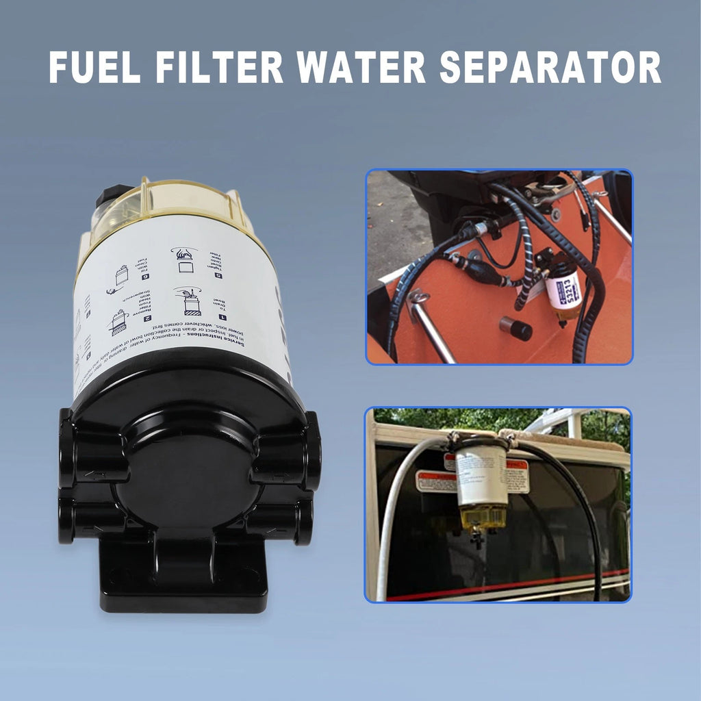 3/8" NPT Water Separating Fuel Filter for Marine Outboard Motor