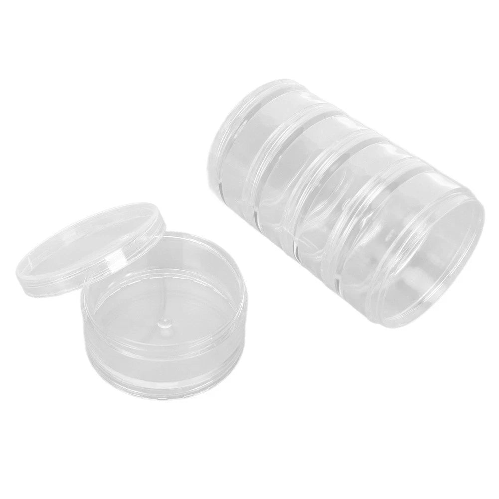 5 Layer Stackable Bead Jar with Multiple Compartments for Craft Use