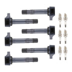 Set of 6 Ignition Coils and Spark Plugs for Honda Pilot Ridgeline MDX (2003–2015)