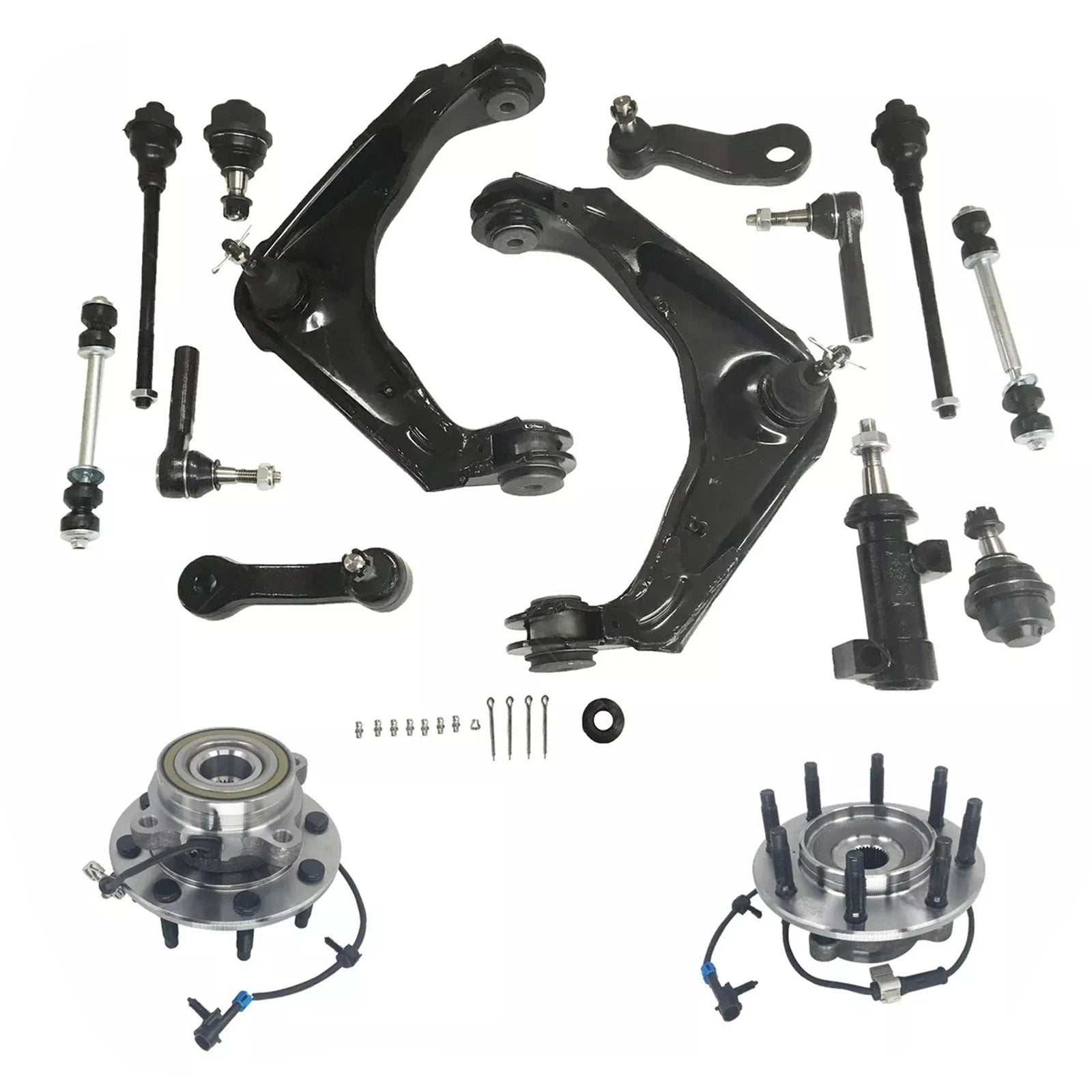 Front Wheel Bearing Hub Control Arm for Chevy GMC Silverado Sierra (2001-2007)