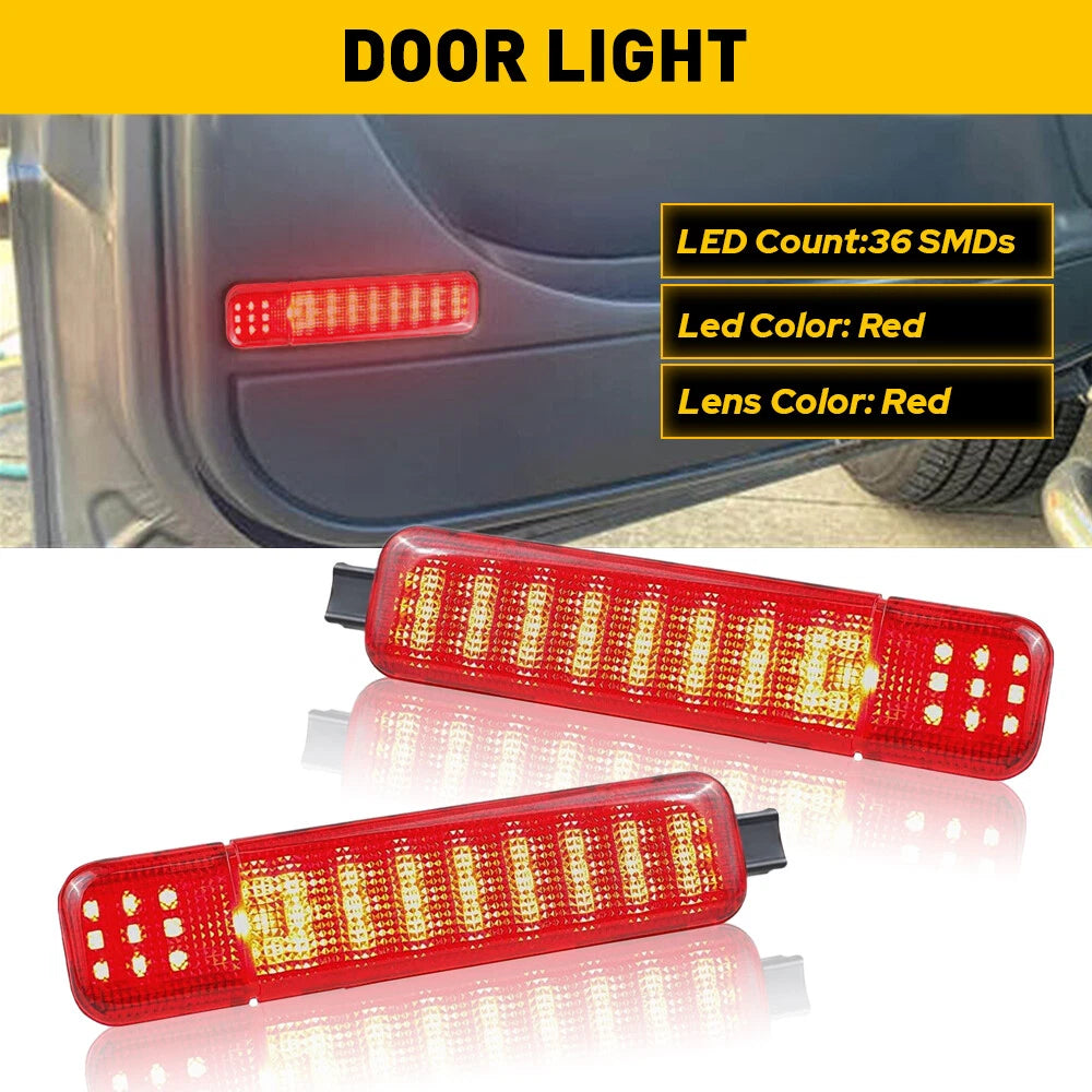 Pair LED Door Courtesy Lights for Chevy Silverado Suburban Tahoe GMC Sierra Yukon (2014–2023)