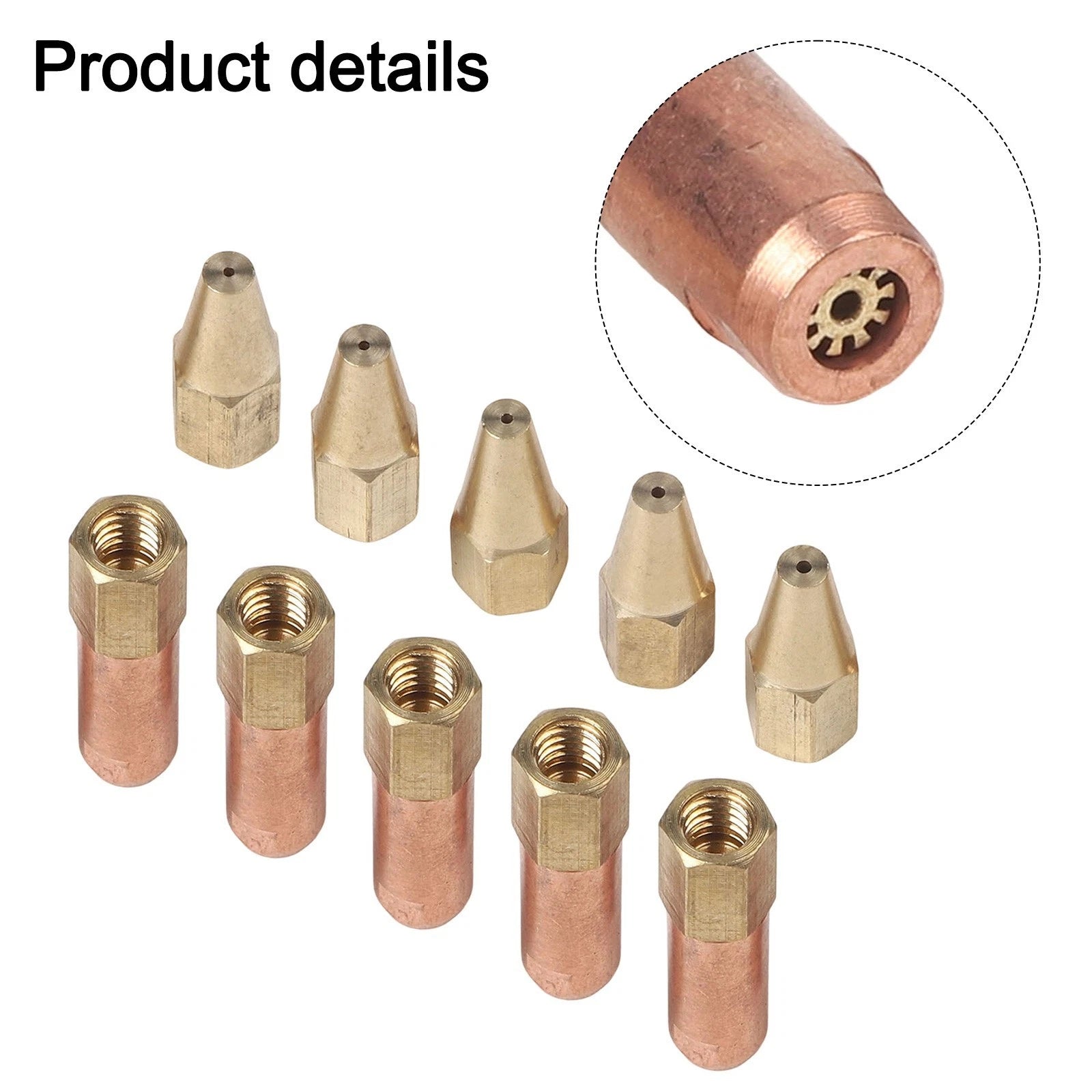 Set of 10 Oxygen Acetylene Welding Nozzles for H012 Torch Applications