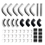 12pcs 2.5" Intercooler Piping Kit Universal + T-Bolt Clamps + Silicone Coupler