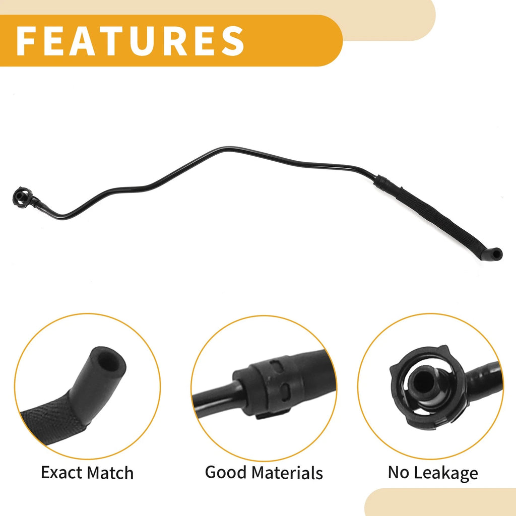Heater Hose for Audi Q5 2.0L (2013–2017) No. 8R0121081BP Plastic Black