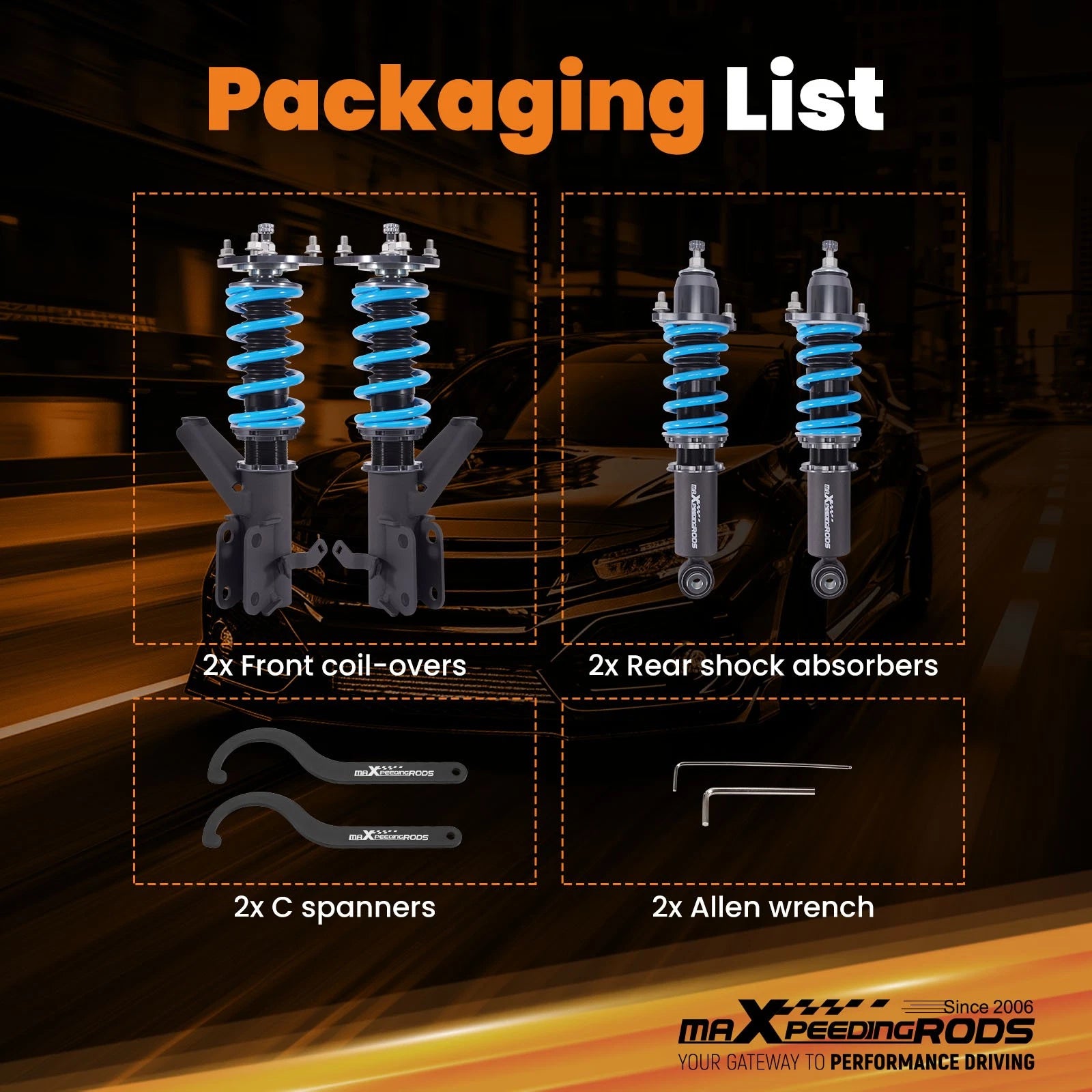 Coilovers for Honda Civic Si Hatchback (2001-2005)