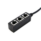 RJ45 Cable Splitter Adapter for Ethernet Line (Extends to 3 Devices)