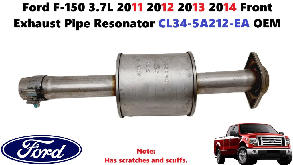Front Exhaust Pipe Extension w/Resonator for Ford F150 (2011–2014) CL34-5A212-EA