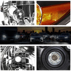 Headlight for Toyota Camry XV30 (2002–2004) Black Housing Amber Corner