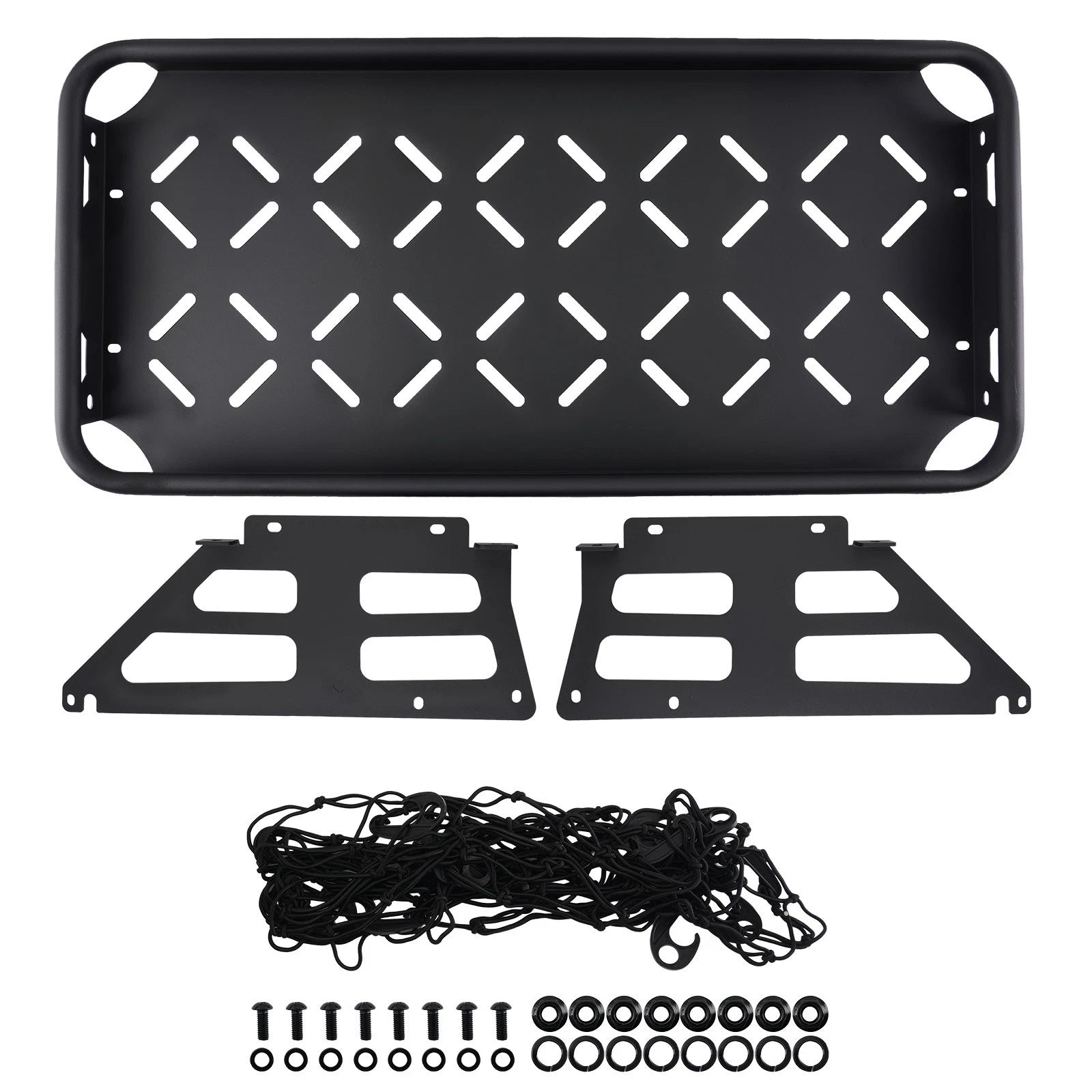 Black Cargo Organizer for Ford Bronco (2021–2025) Steel Basket 350lbs