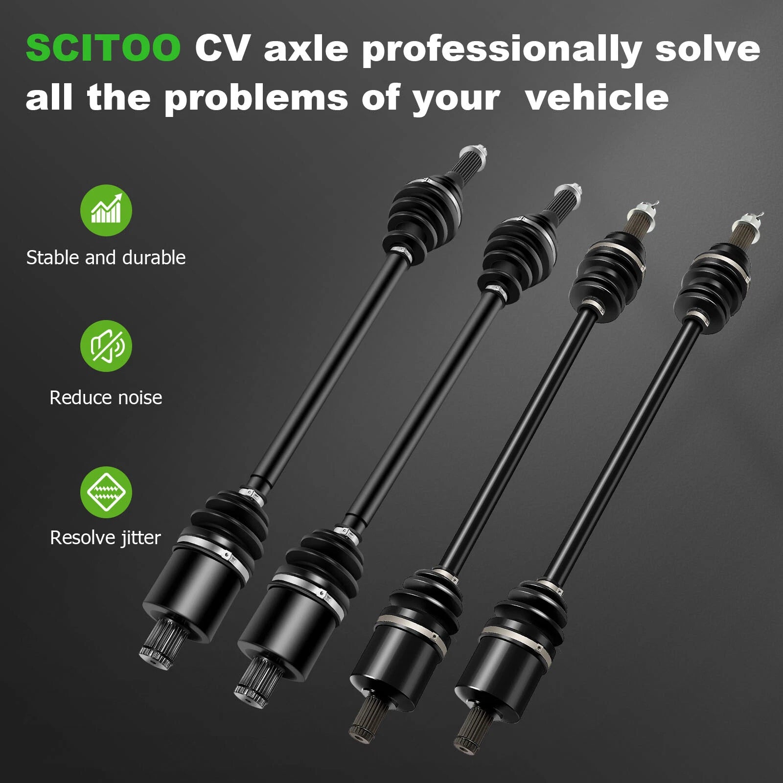 CV Axles Shaft Set of 4 for Polaris RZR XP 900 (2011–2013)