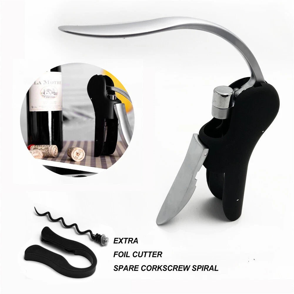 Portable Wine Bottle Opener Lever Foil Cutter Tool