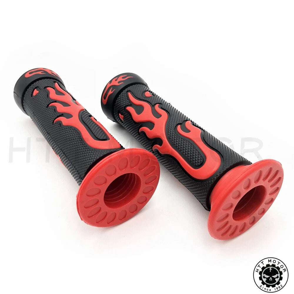 1" Red Flame Gel Hand Grips for Yamaha FZR YZF 600 (1990–1999)