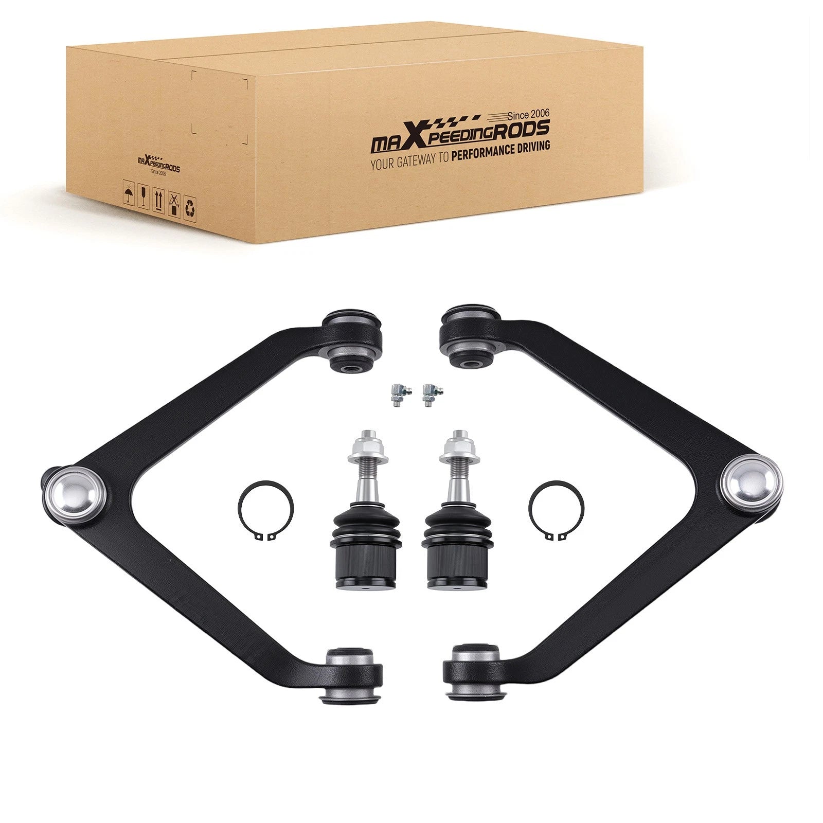 Set of 4 Front Upper Control Arms and Lower Ball Joints for Aspen Durango (2004–2009)