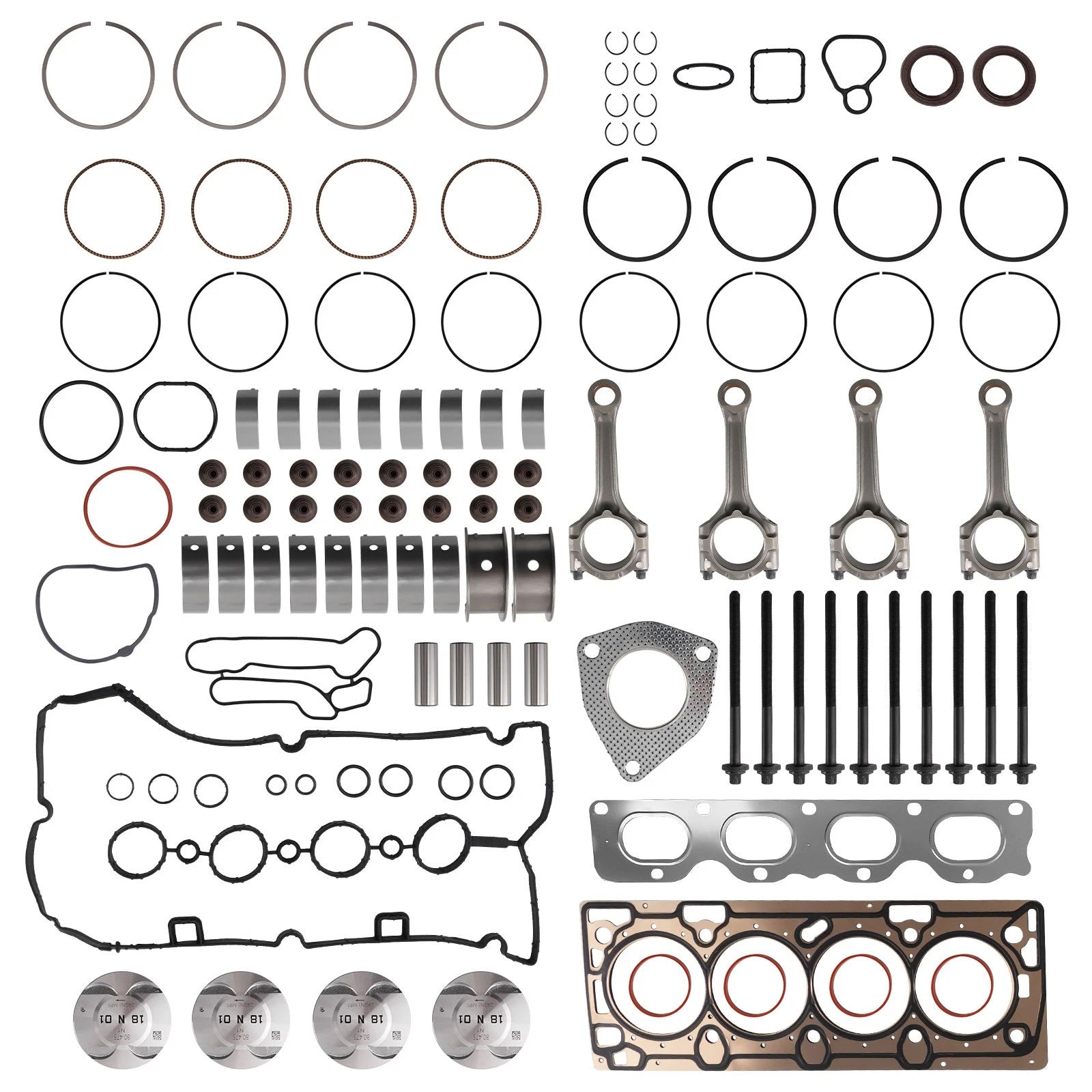 Engine Rebuild Kit with Gasket, Piston, Bearings, ConRod for Chevrolet Cruze (2012–2017)