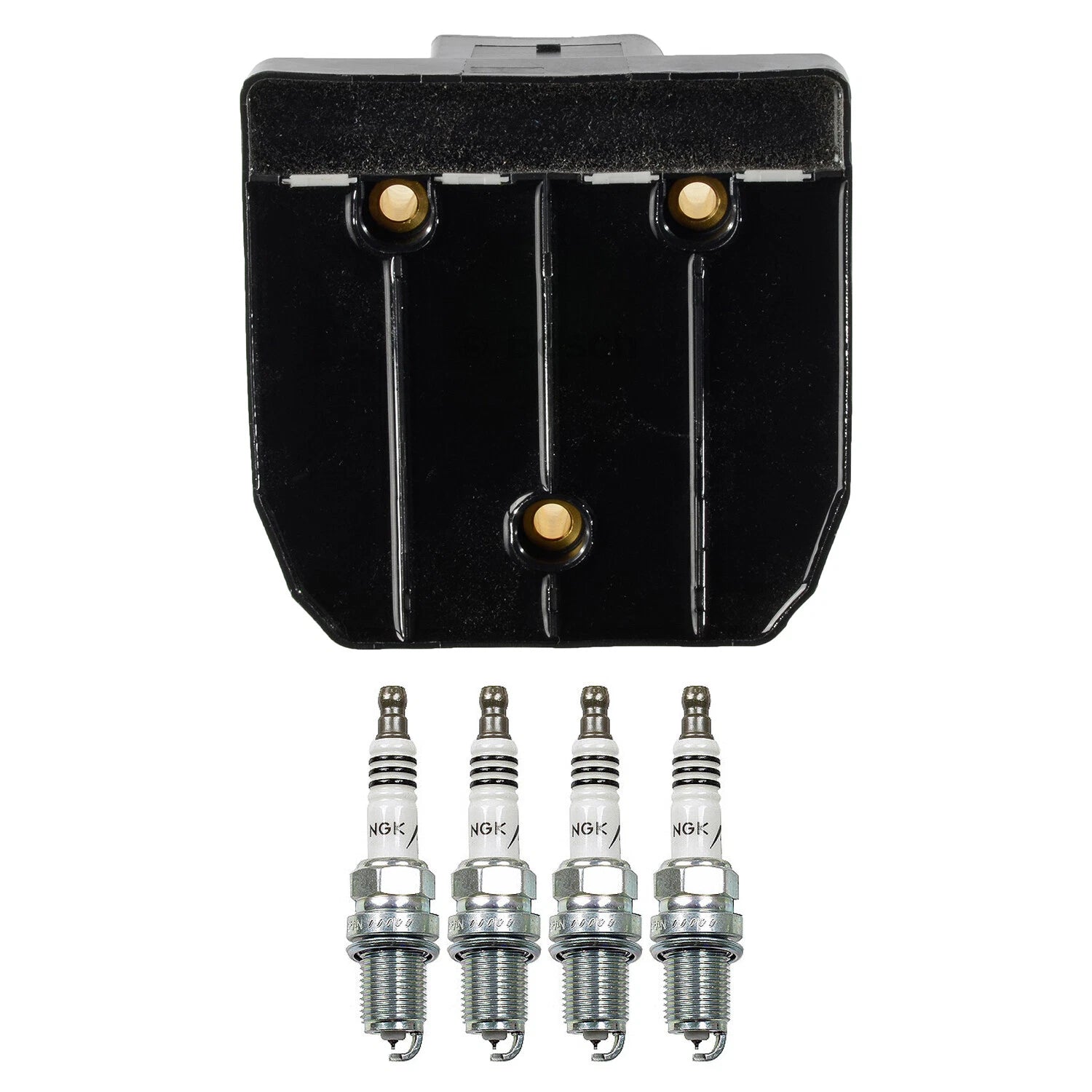 Set of 4 Bosch Ignition Coils & NGK Iridium IX Spark Plugs for A4 TT 318i Golf Jetta