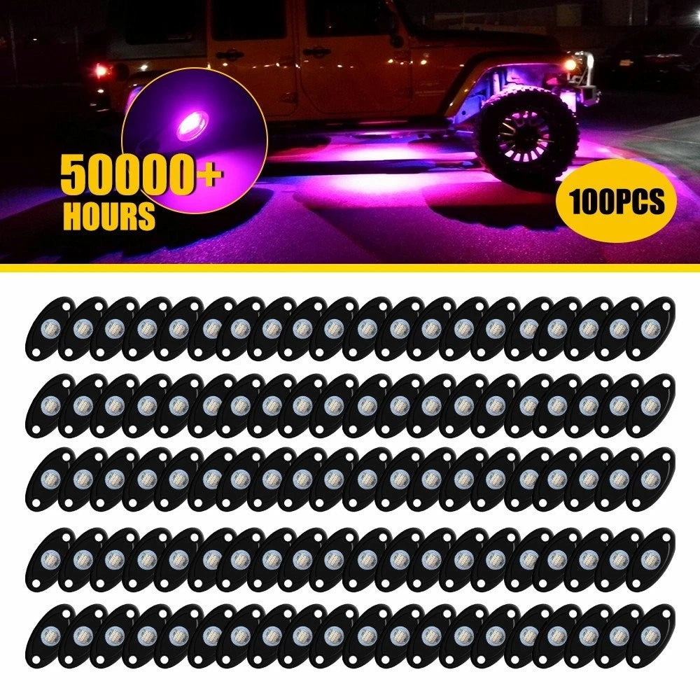 100X Purple LED Rock Light for Trailer Underglow Underbody (EXV)