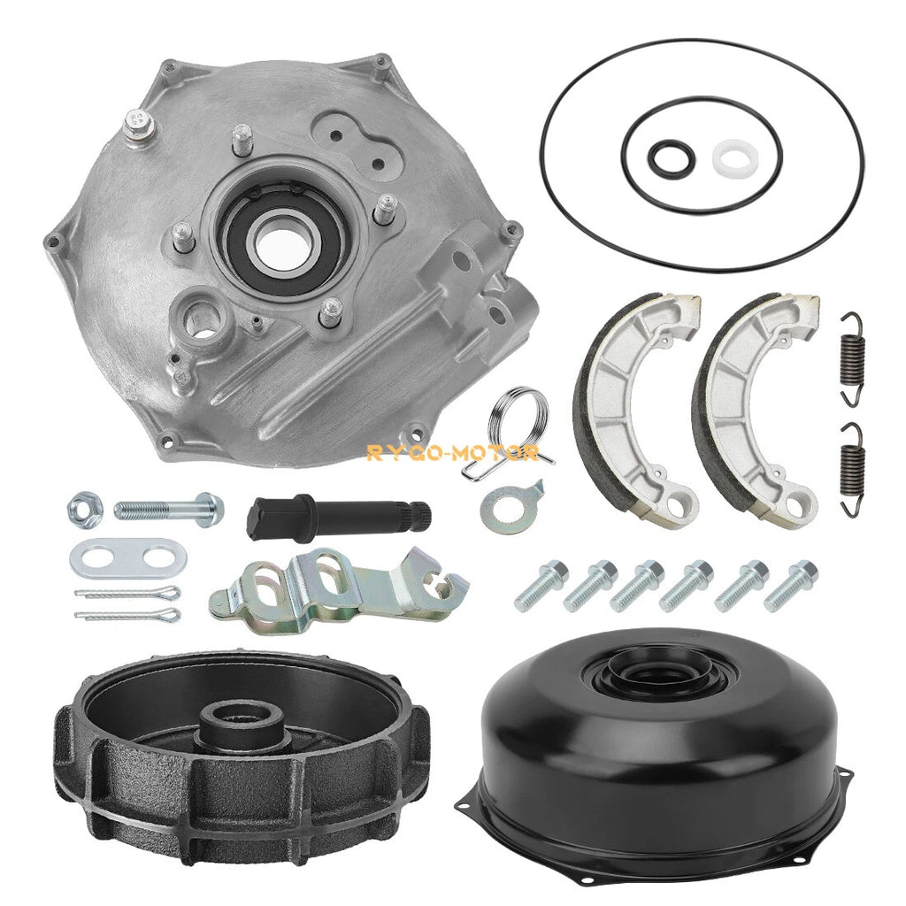 Rear Brake Drum Hub Plate Cover Shoes Bearing Seals for Honda Rancher 420 (2014–2024)