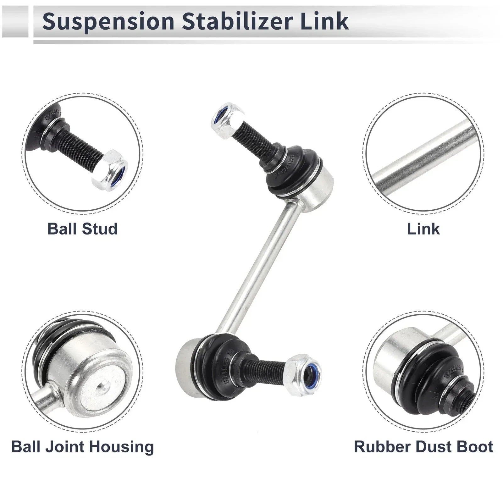 Front Stabilizer Bar Links 2 x Pcs Bushing for Jeep Grand Cherokee (1999-2004)
