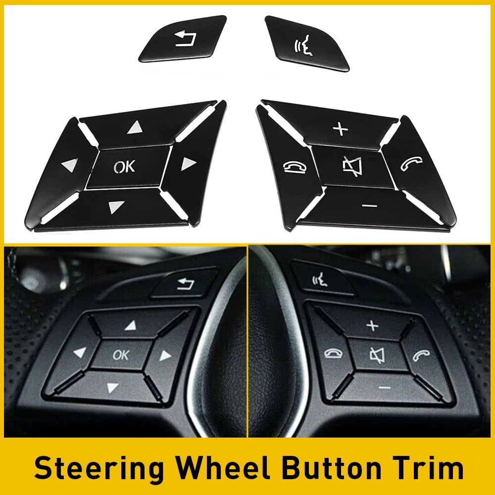 Steering Wheel Button Cover Trim for Mercedes Benz GLA ML GL GLK GLE GLS (2012–2016)