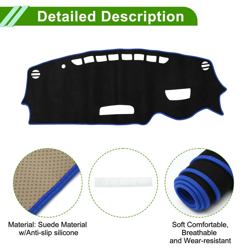 Dashboard Cover Mat for Mazda CX-3 (2016–2022) Sun Protector Black Blue