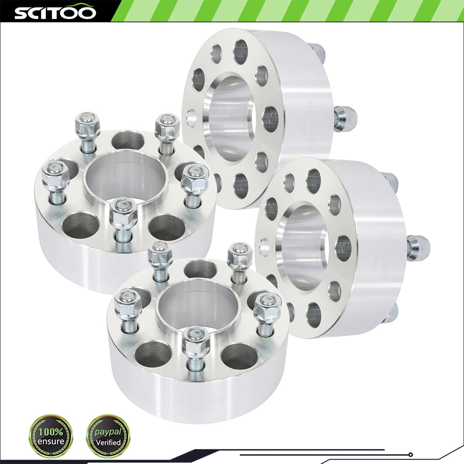 Set of 4 Wheel Spacers 5x4.5 2" 12x1.5 for Ford Mustang Ranger Edge Mercury Lincoln