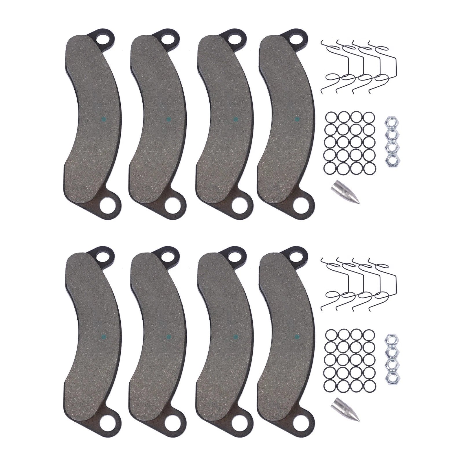 Set of 8 Brake Pads for Dexter Caliper 2 Wheels (10K–12K) Semi-Metallic Black