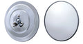 Side Rear View Mirrors Pair Flat 5in Chrome Ribbed Back for Toyota (2005–2015)