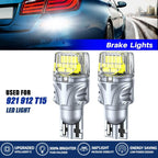 2X 921 912 LED Brake Reverse Backup Light Bulb 2400LM 6000K for Vehicles