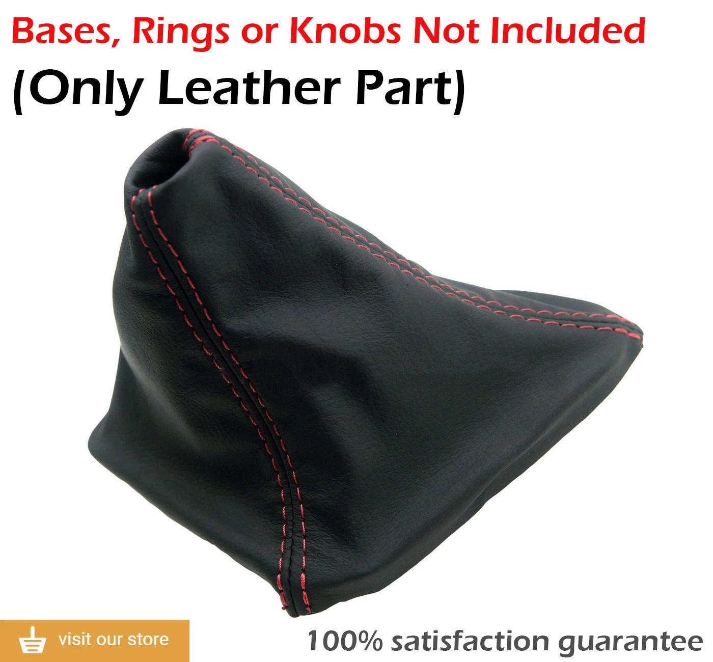 Shift Boot for BMW E36 (1992–1999) Leather Synthetic Red Stitch