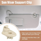 2 x Beige Sun Visor Support Clip for Jeep (No.1AR26BD1AA, 1AR26DW1AA)