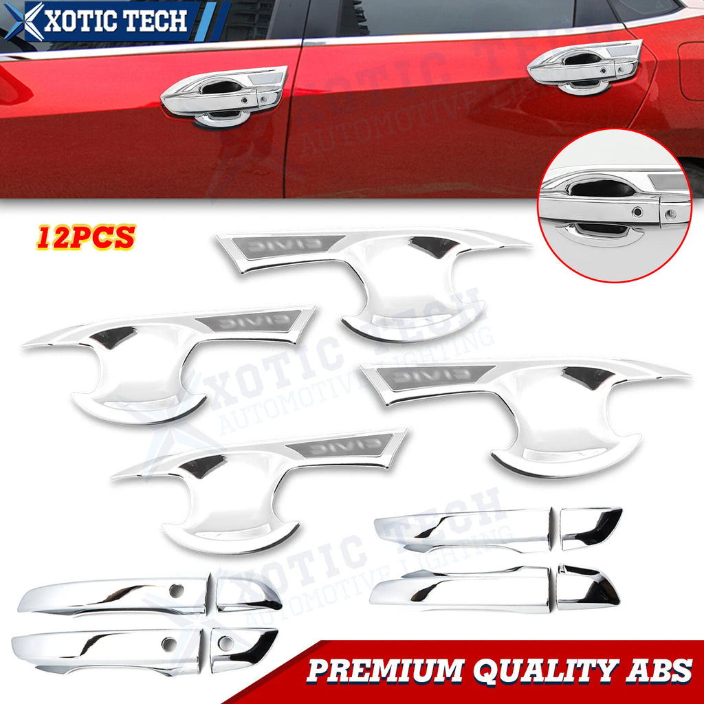 Outer Door Handle Bowl Decor Cover Trim Chrome for Honda Civic (2016–2020)
