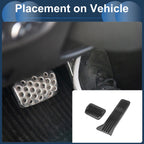 Set of 1 Automatic Foot Accelerator Pedal Cover for Mazda 2 (2015–2020) Black Carbon Fiber
