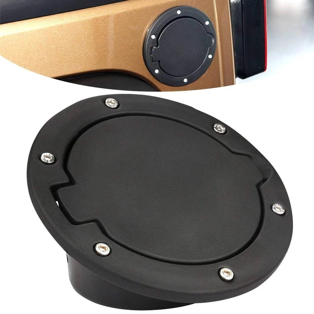 Aluminum Fuel Filler Door Gas Cap for Jeep Wrangler JK Unlimited (2007–2018)