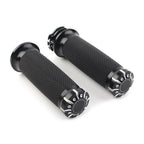 1" Black Handlebar Hand Grips for Harley Dyna Sportster XL883 1200 Softail