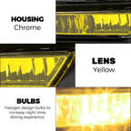Amber Fog Lights Assembly Set for Honda Accord Sedan (2013–2015)