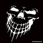 White Skull Hood Graphic Decal Sticker for Vehicle (Universal 1990-2020)