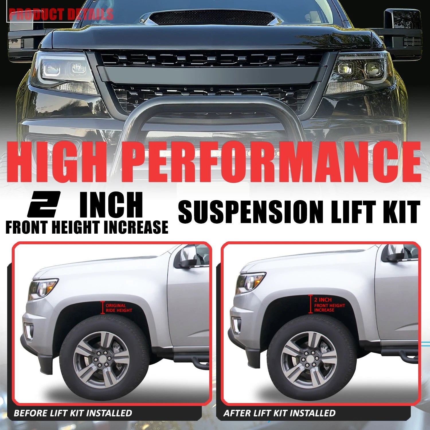 2" Lift Kit Spacers for Chevy Colorado Canyon (2015–2022)