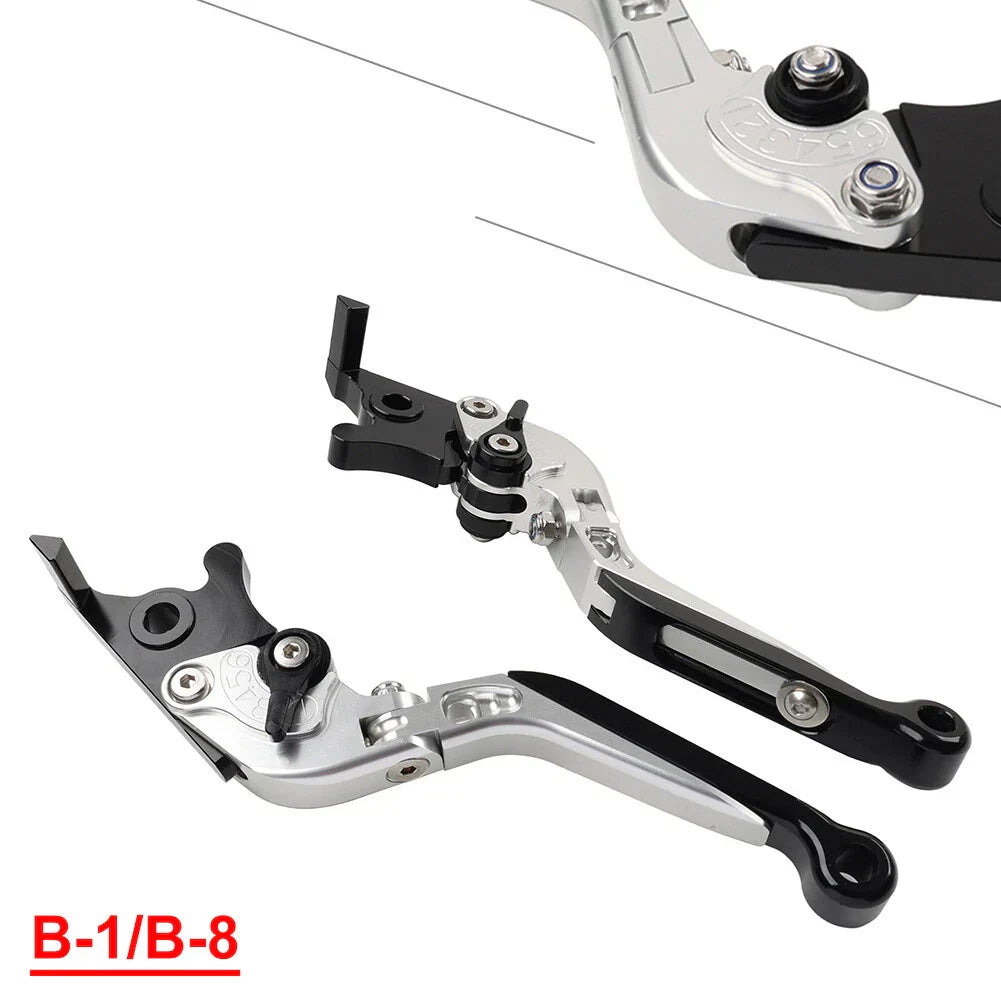 Silver Extendable Brake Clutch Levers for BMW F800GS/Adventure, F800R (08-18)
