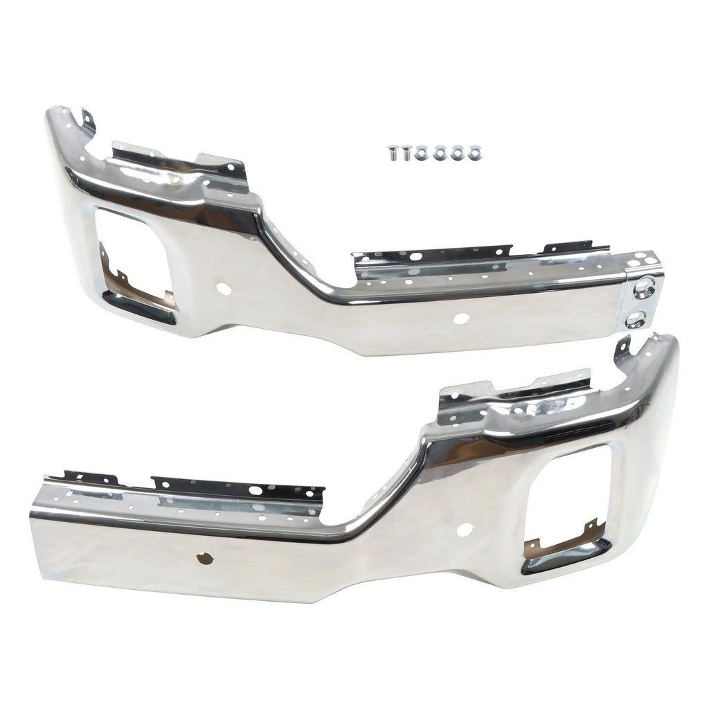 Chrome Steel Split Front Bumper for GMC Sierra 2500/3500HD (2020–2023)