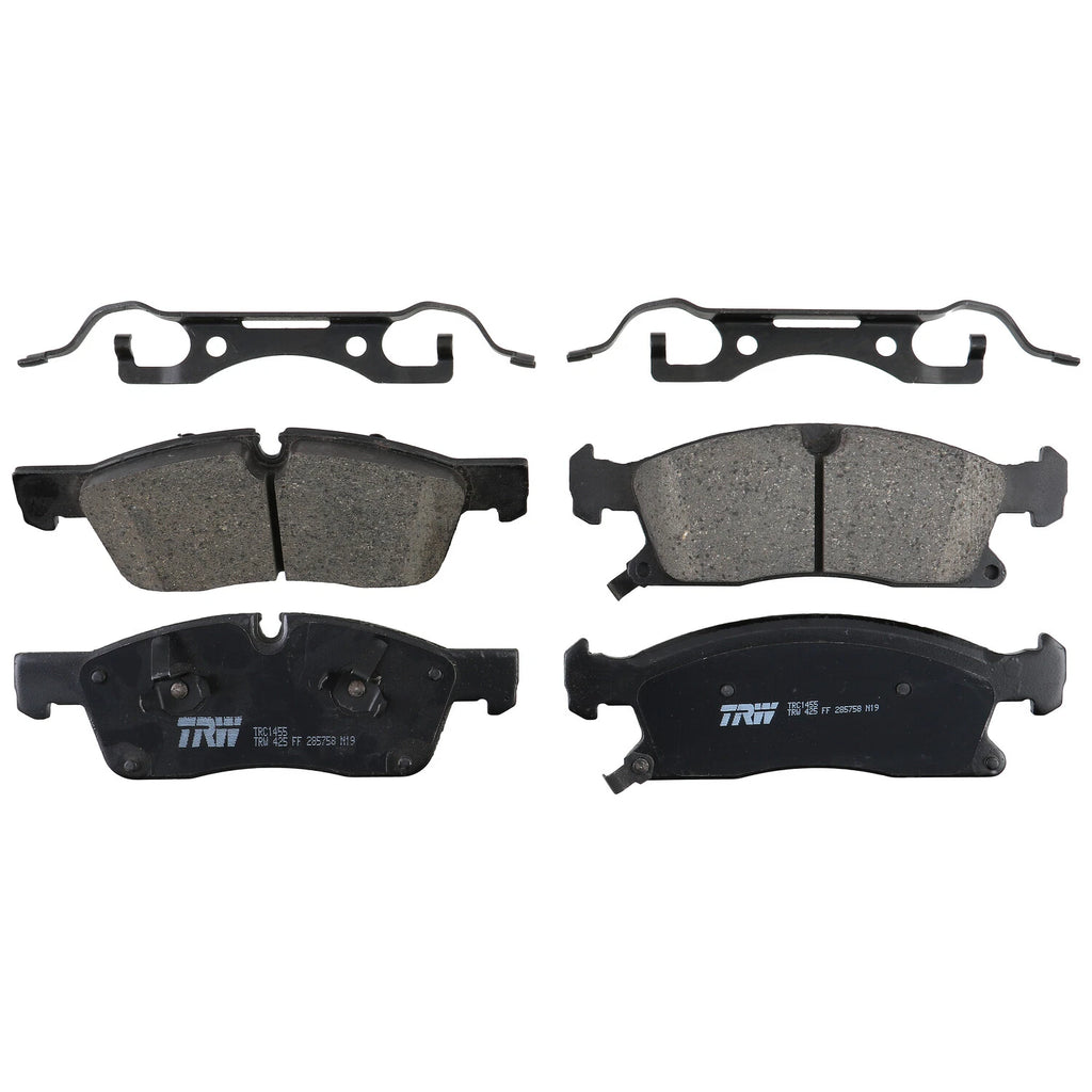 Front Brake Kit Set of 4 for Dodge Jeep (330mm Drilled Rotors, TRW Pro Ceramic Pads)