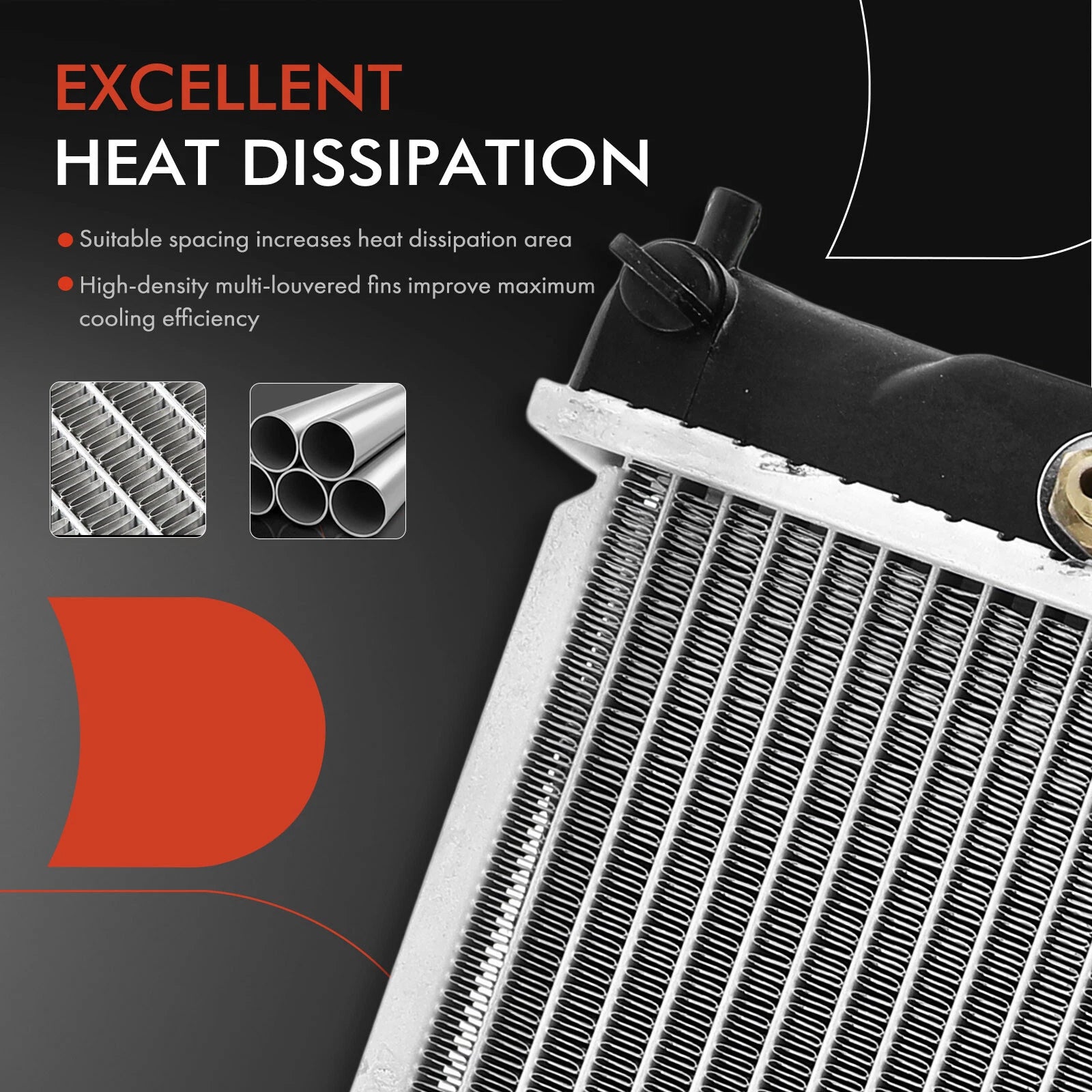 Radiator with Oil Cooler for Mitsubishi Mirage (1997–2002)
