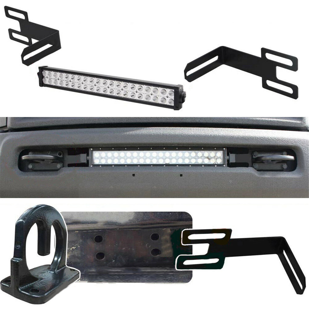 Hidden Bumper 32" LED Light Bar Adjustable Bracket for Dodge Ram 2500/3500 (2003–2019)
