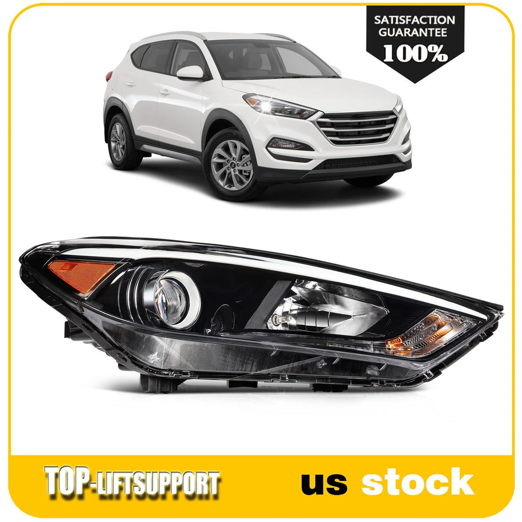 Right Side Headlight with Bulbs for Hyundai Tucson (2016–2018)