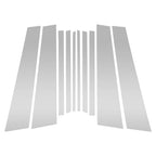 10 Pcs Door Pillar Window Trim for BMW X1 (2016–2022) Silver Tone
