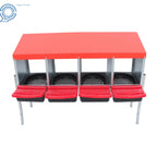 4 Compartment Roll Out Chicken Nesting Boxes for Coop