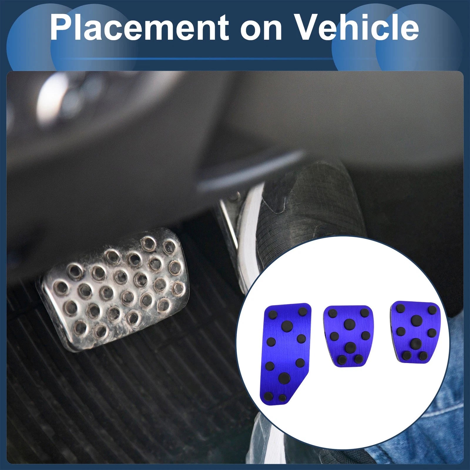 3 Pcs Foot Accelerator Pedal Covers for Subaru Forester (2019–2021) Blue