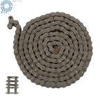 50-2R 5/8 Pitch Duplex Roller Chain for Various Applications (10FT, 2 Master Links)