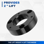2" Strut Top Mount Lift Kit Spacers for Silverado Sierra 1500 (2007–2022)