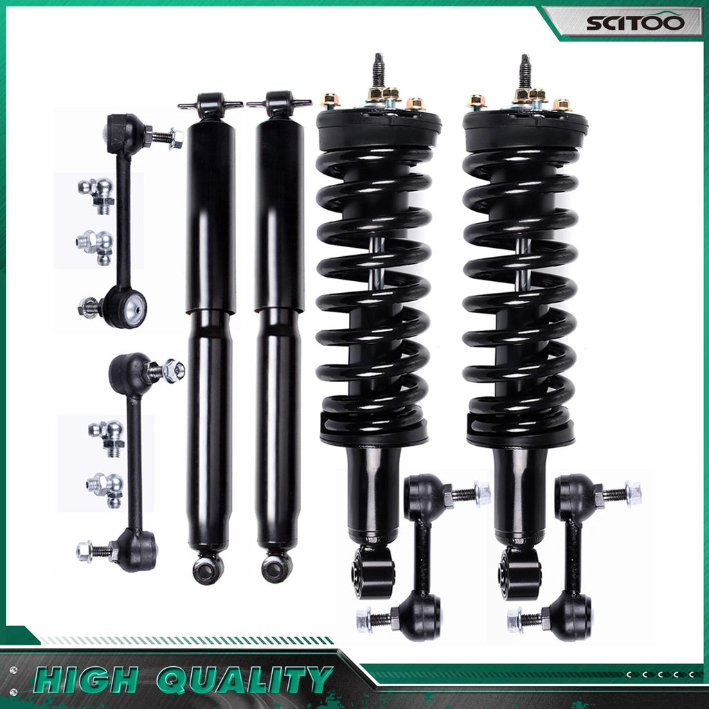 Set of 4 Front Struts Rear Shocks Sway Bars for Chevy Colorado GMC Canyon (2004–2012)
