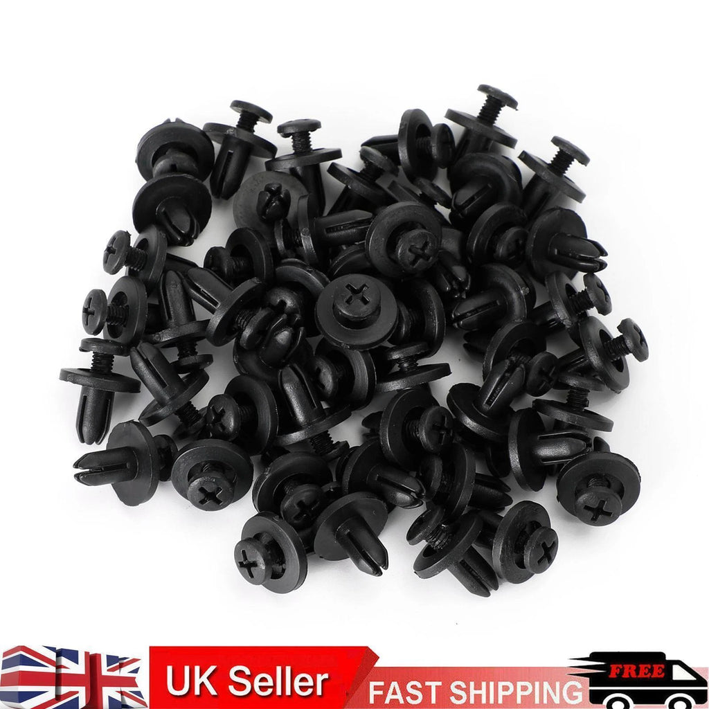 50x 6mm Fairing Clip Screw Rivets for Suzuki GSX
